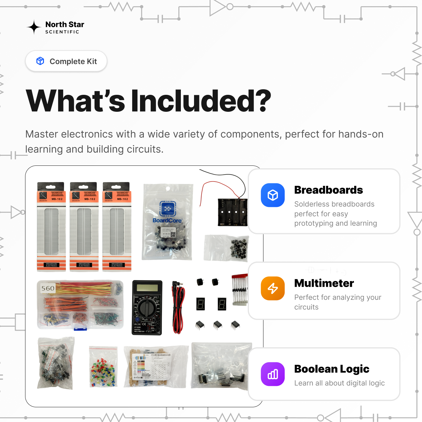 Breadboard Electronics Learning Kit