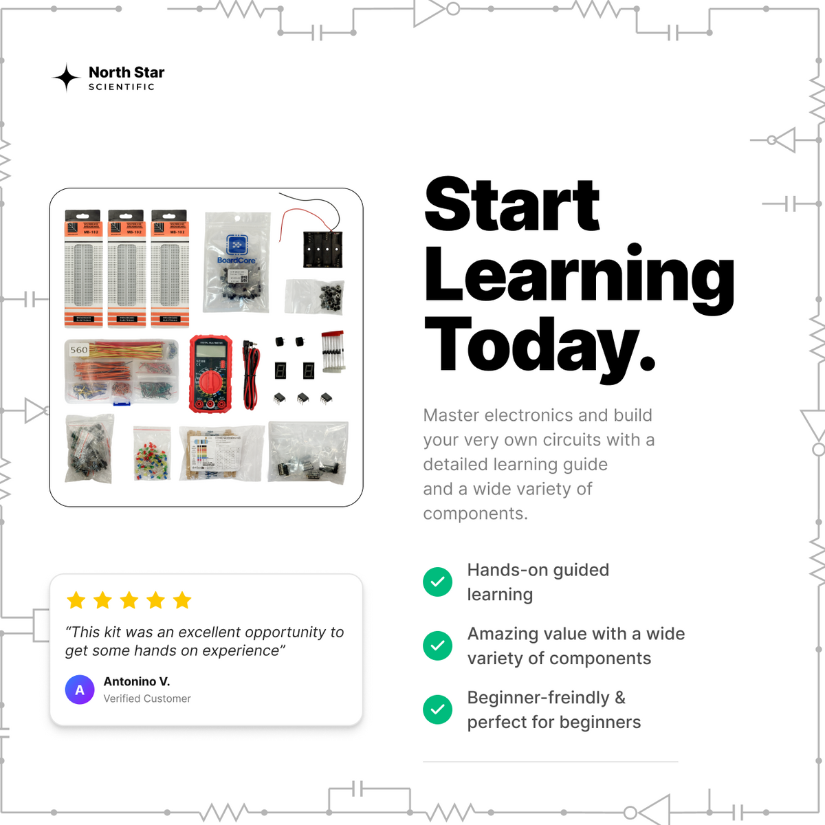 Breadboard Electronics Learning Kit